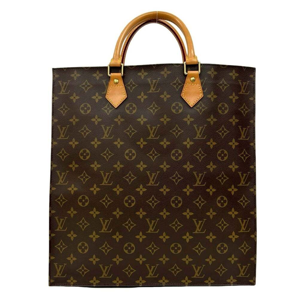 LOUIS VUITTON Authentic Brown Monogram Leather Tote Bag - Picture 3 of 10